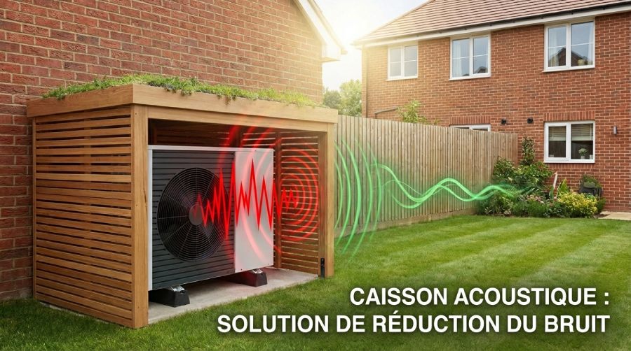 Solution insonorisation pompe à chaleur caisson anti-bruit pour voisinage