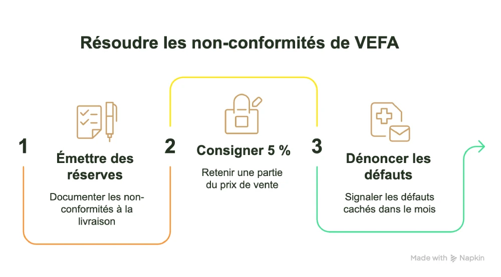 Infographie plan non conforme en achat VEFA